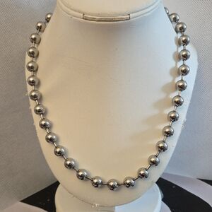 Stainless Steel Ball Bead Necklace